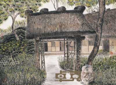 张小千 2004年作 杜甫草堂 镜心 49.5×67cm